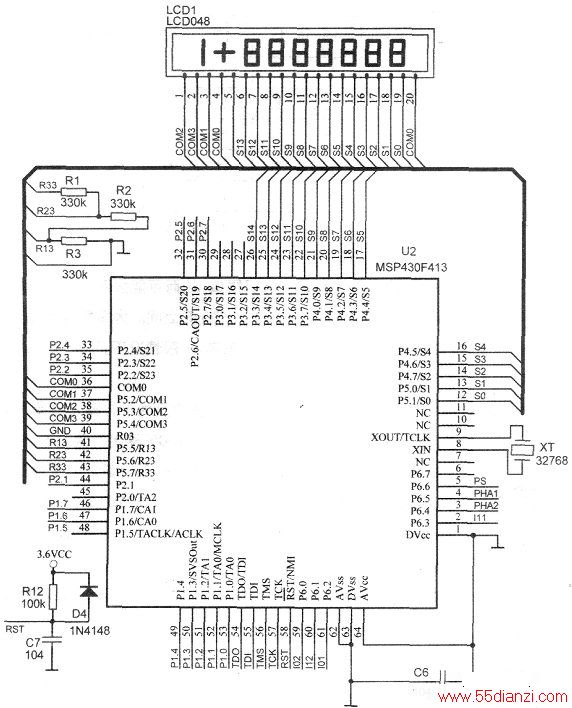 MSP430FG413·