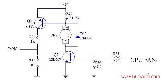 三洋新版IC-14FZ IC-16FZ IC-16FZC IC-18FZ IC-16YZ IC-18YZ电磁炉风扇驱动回路