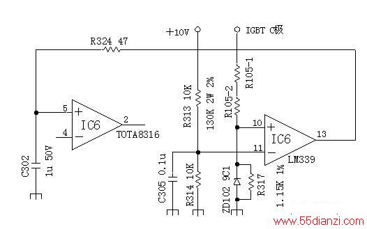 三洋老版IC-14FZ IC-16FZ IC-16FZC IC-18FZ IC-16YZ IC-18YZ电磁炉过电压保护电路