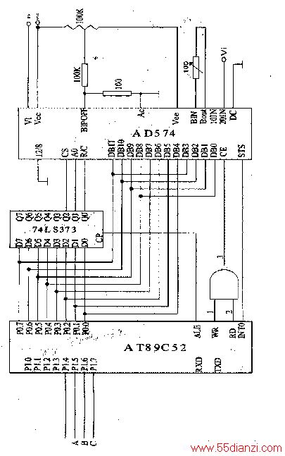 AD574AT89C52Ľӿڵ·