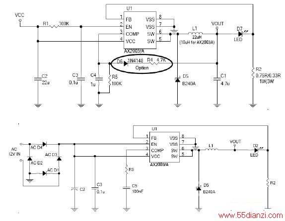 AX2003ɵ1/3W LED·