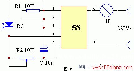 采用5S模块的光控路灯