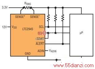  12V VDD LTC2945 Դ