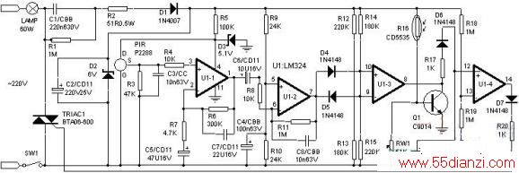 LM324ʵֱʽ߸Ӧԭͼ