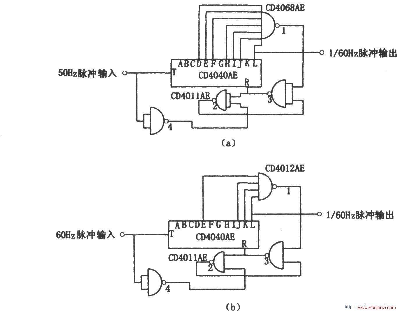 50Hz60HzƵʱ160ƵʵķƵ(CD4040)