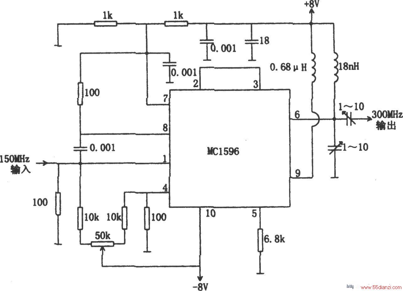 MC1596ɵ150-300MHzƵ