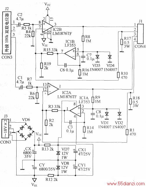 LM1876TFƵ20W×2ŵ·