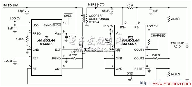 ͼ1 Ǧسڸߵѹ15Vֱس磬Ȼ13.4VһС硣