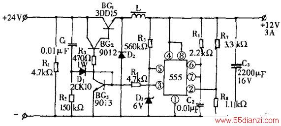 24VΪ12V͵Դѹԭͼ