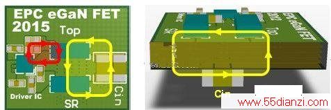 ͼ4 ͳӡˢ·ԵسЧӦ(eGaN FET)a) ʻ·Ķͼ b)ֱʻ·Ĳͼ