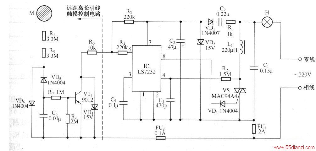 LS7232ɵĳߴ·