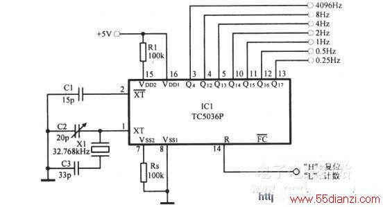 4.194304MHz׼ʱӵ·