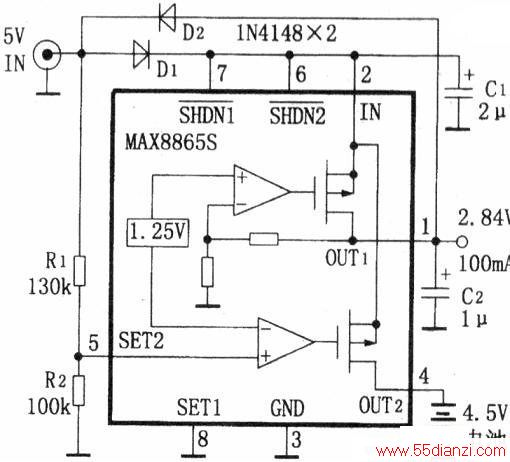 MAX8865ɵĽֱԶл·