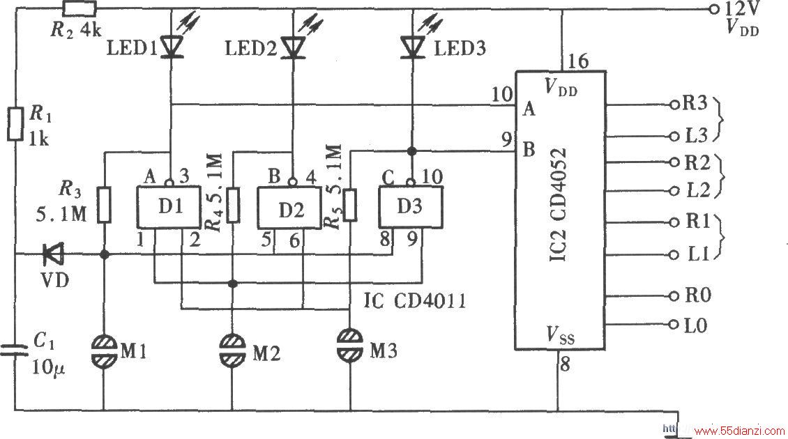 CD4052CD4011ɵĴʽ·Դл