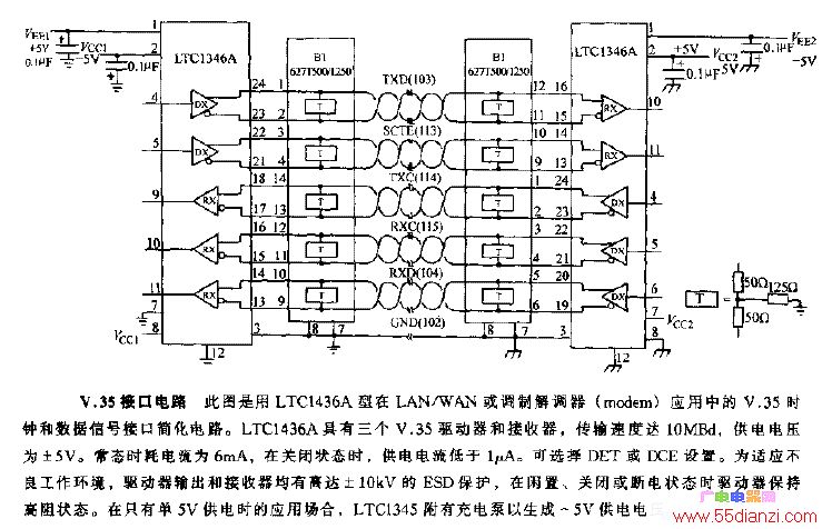 V.35ӿڵ·