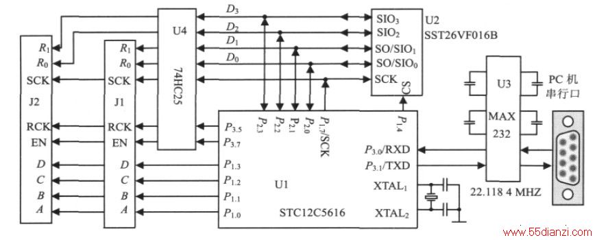 ͼ3 LED ʾƿ·ͼ