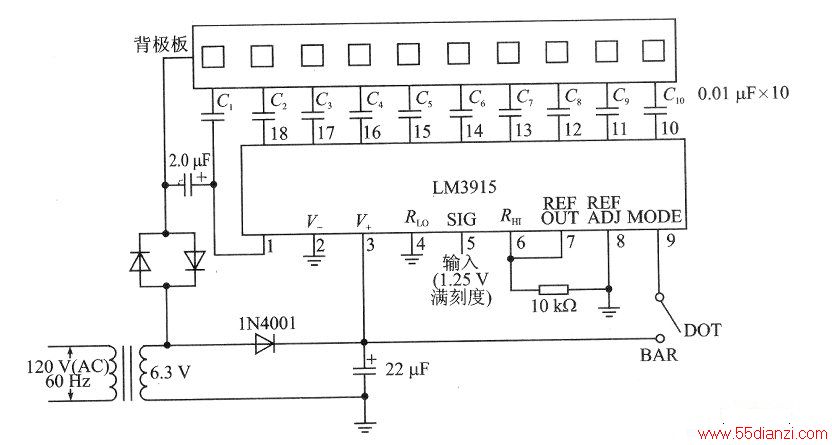LM3915ɵLCDʾ·