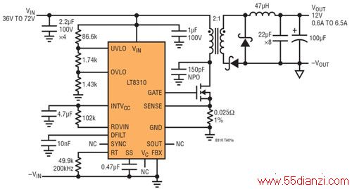 ͼ 1LT8310 ʽתʹ 20 ⲿͿɴ 48V ṩ 12V/6.5A 