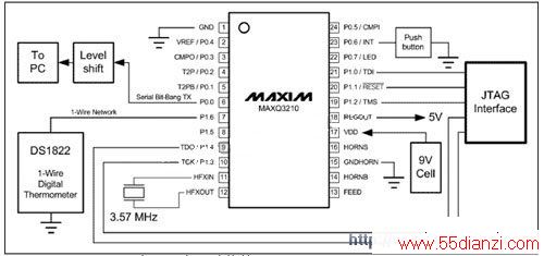 MAXQ3210 1-Wire¶ȼ¼ʾ·Ԫ