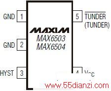 MAX6504 引脚图