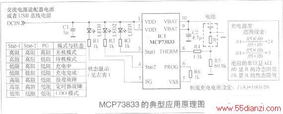 MCP73833Ӧõ·ͼ