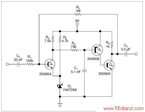 ͼ1Ϸ˷ŵĿΪ100R1R2趨ıջΪ-10