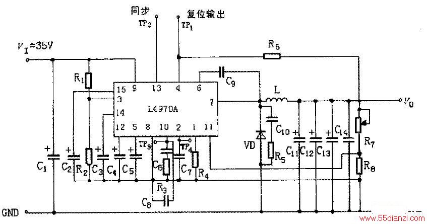 ͼ2 L4970A ĵӦõ·