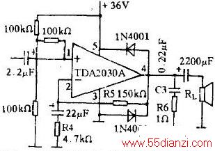 ͼ1 TDA2030AɵOTL