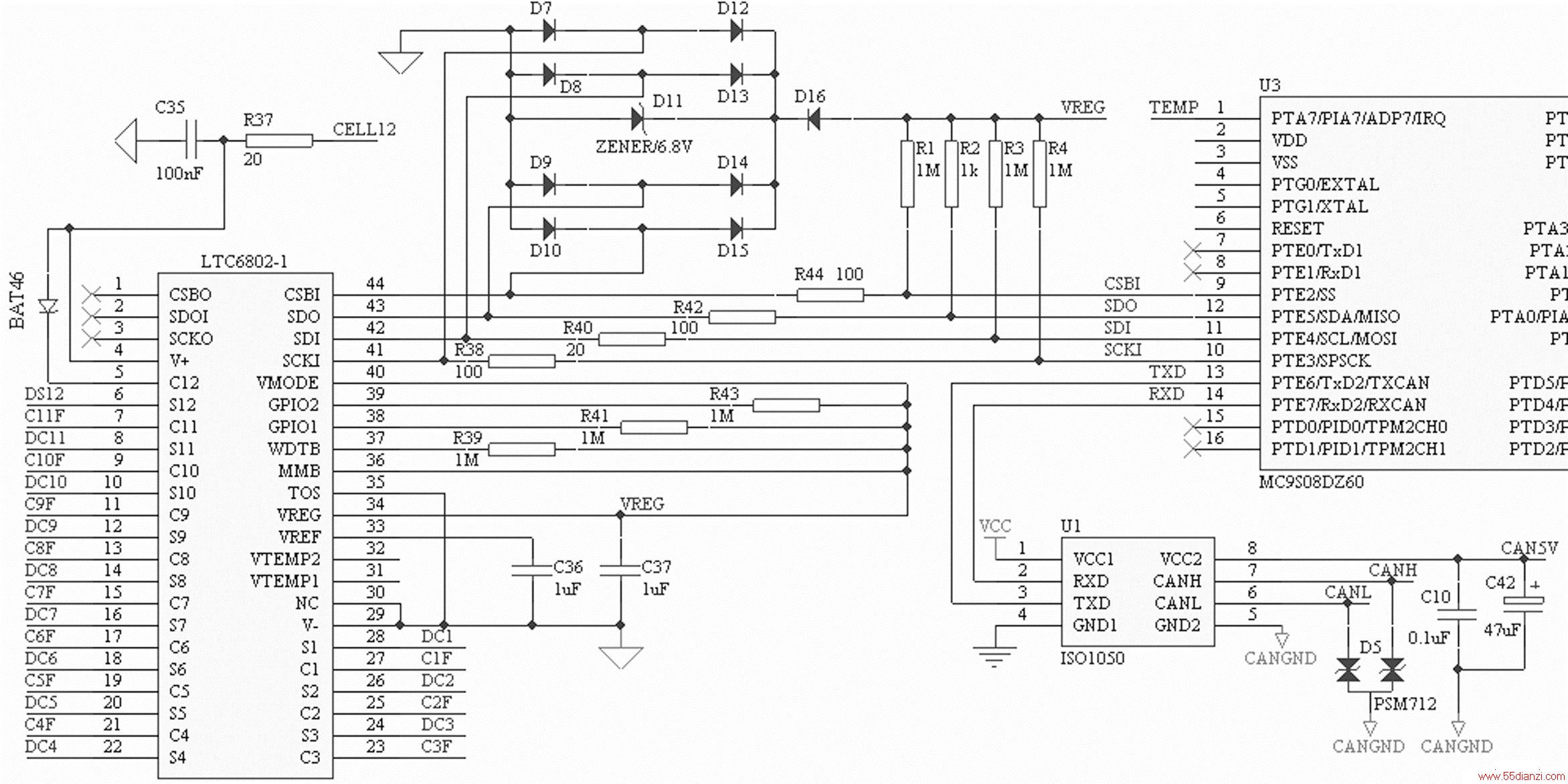 LTC6802 MCU ӵ·