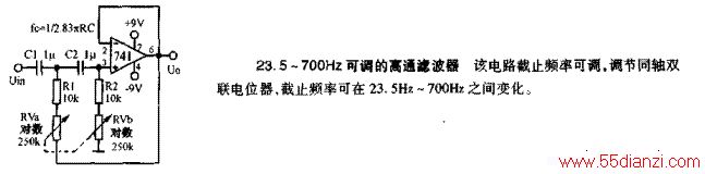 23.5~700Hzɵĸͨ˲·
