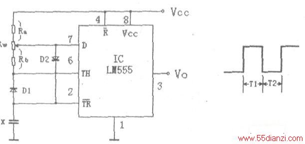 LM555ɵռձȿɵг񵴵·