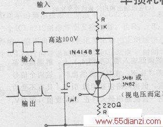 测速仪,单个脉冲发生器,功率耗损检测器,峰值检波器电路