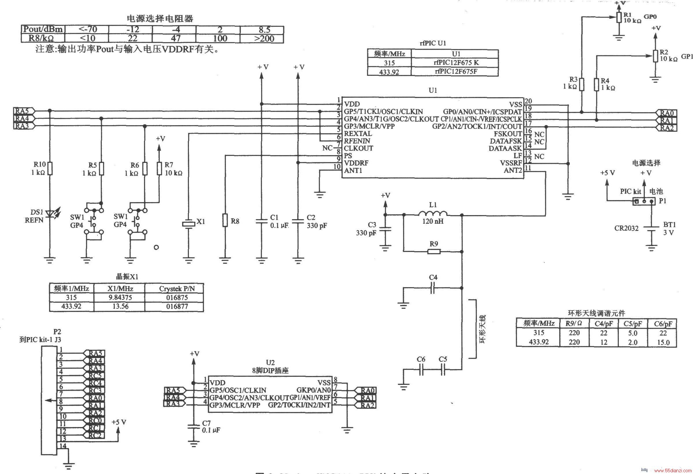 rfPICl2F675H/F/K ASK/FSK 915/433/315 MHz