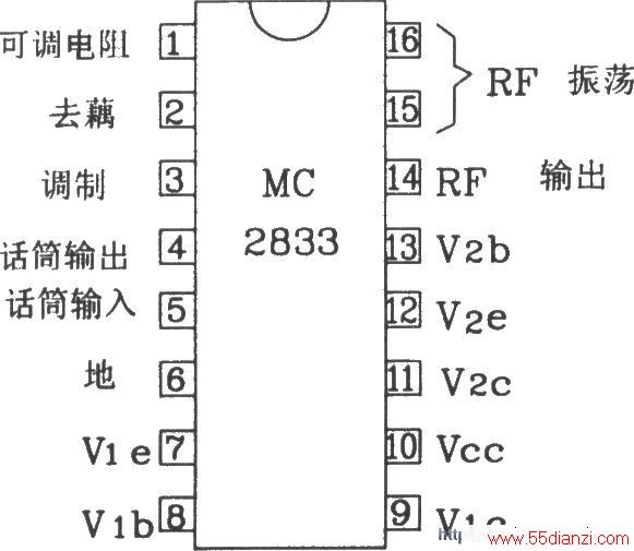 MC2833ɵߵ緢Ӧõ·ͼ