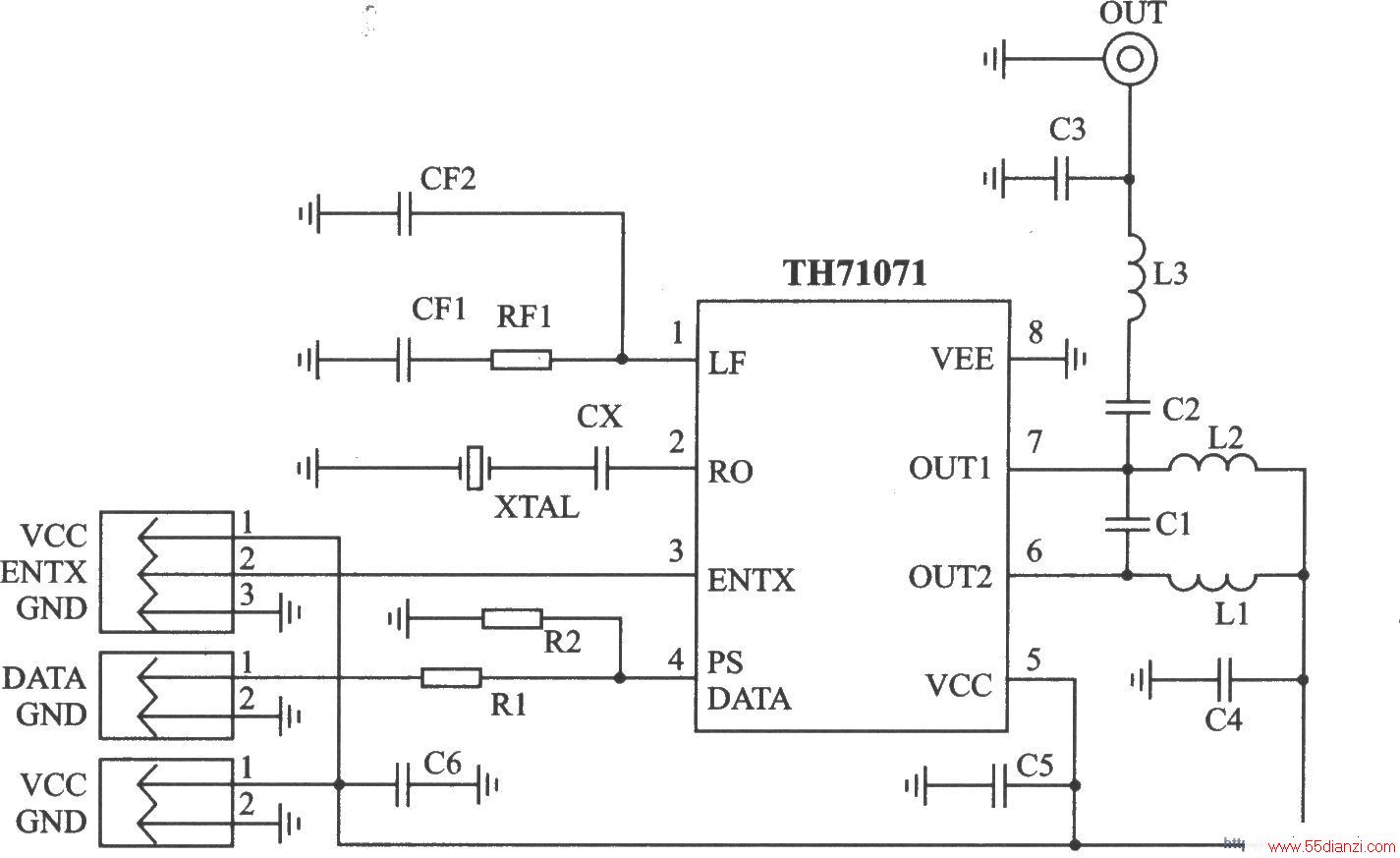 TH71071 ASK/FM 433/315 MHz