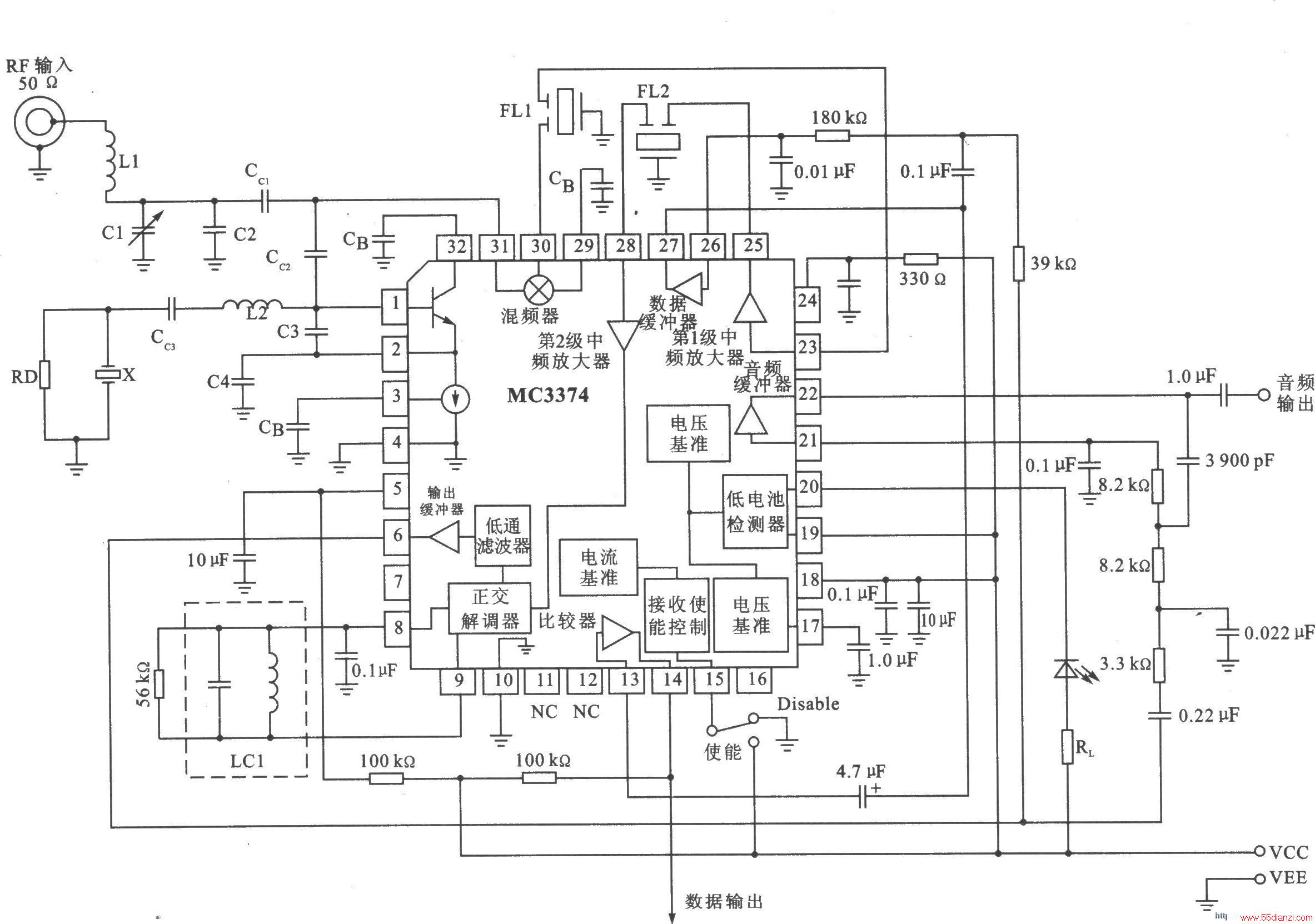 MC3374/D FM/FSK 75 MHz͹Ľ