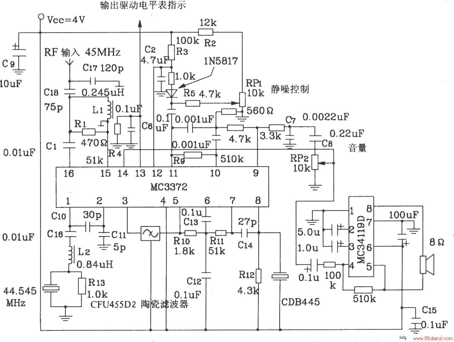 MC3372MC341196Dɵ45MHzխߵյ·ͼ