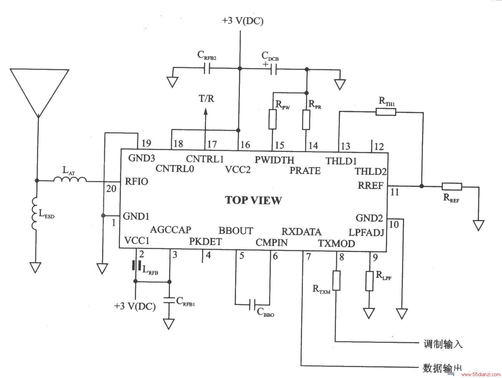 TR3001 00K/ASK 315 MHzշ