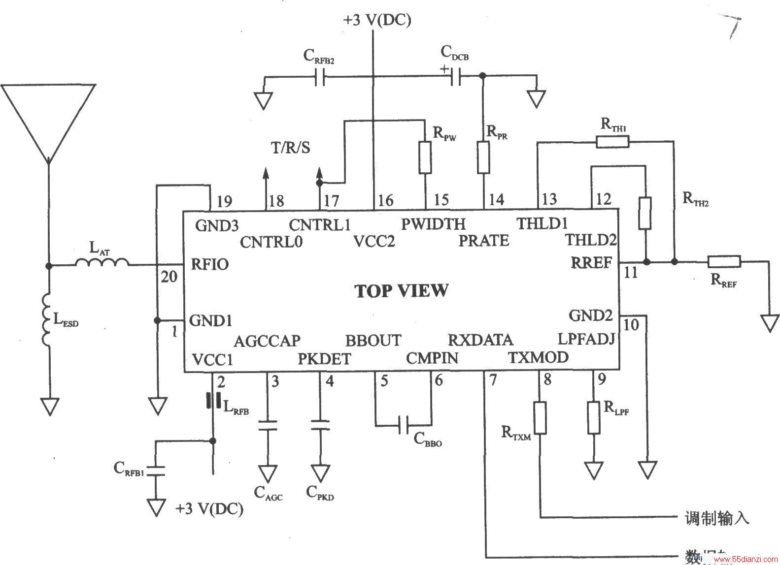 TR3001 00K/ASK 315 MHzշ