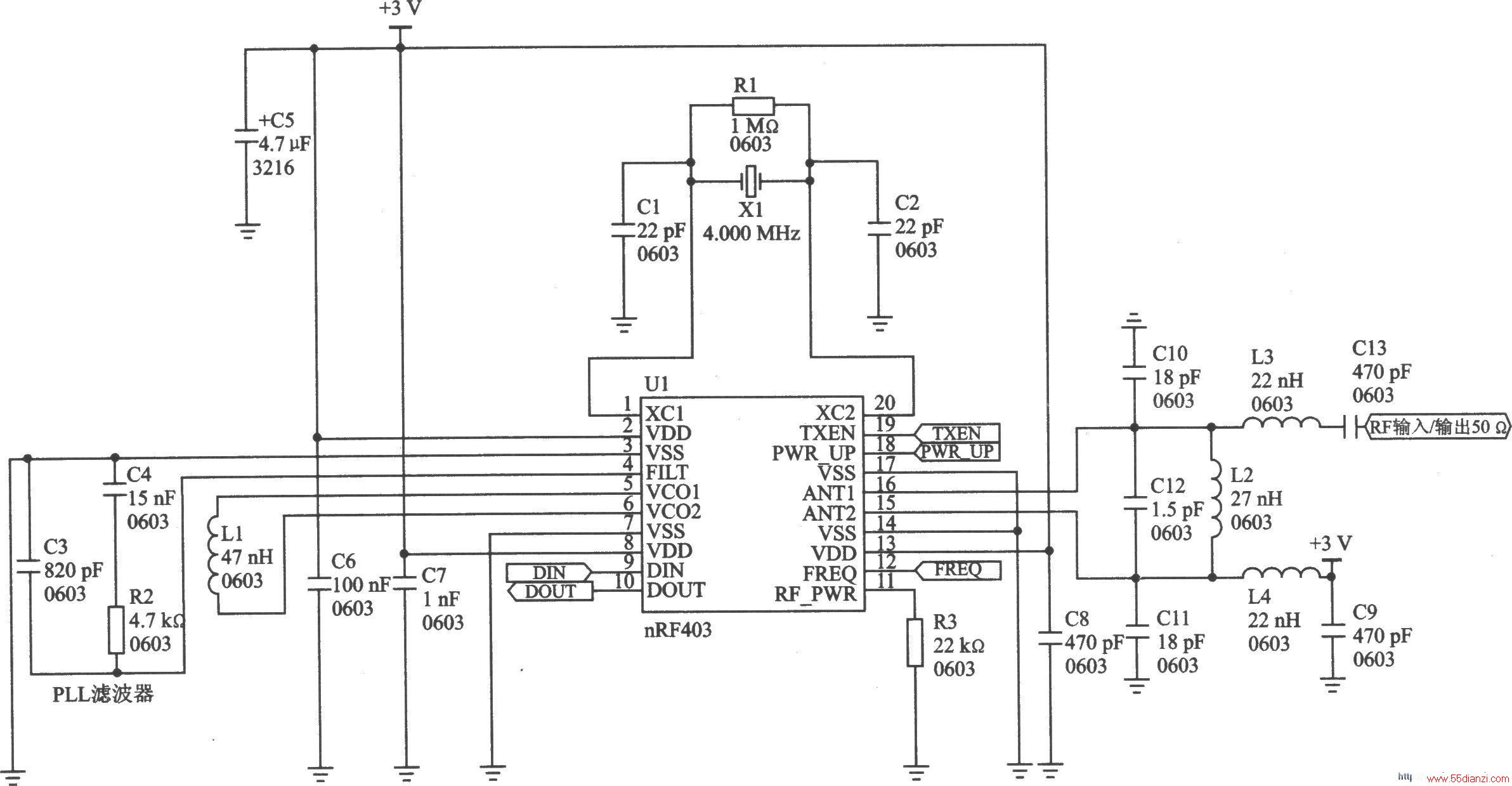 nRF401/nRF403433/315 MHzշ
