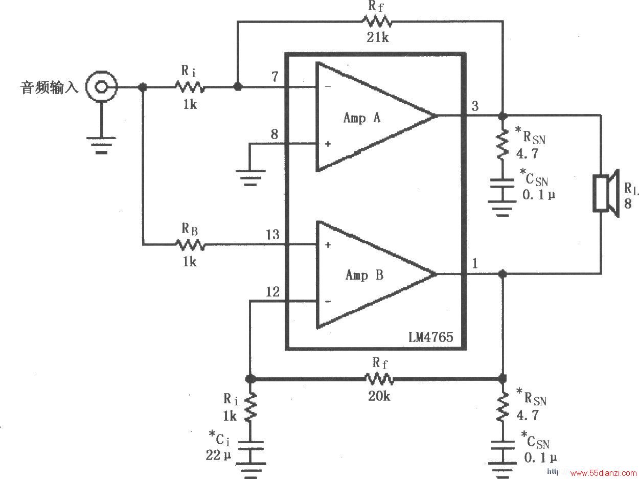 LM4765ڲŴɵĵƵʷŴ·