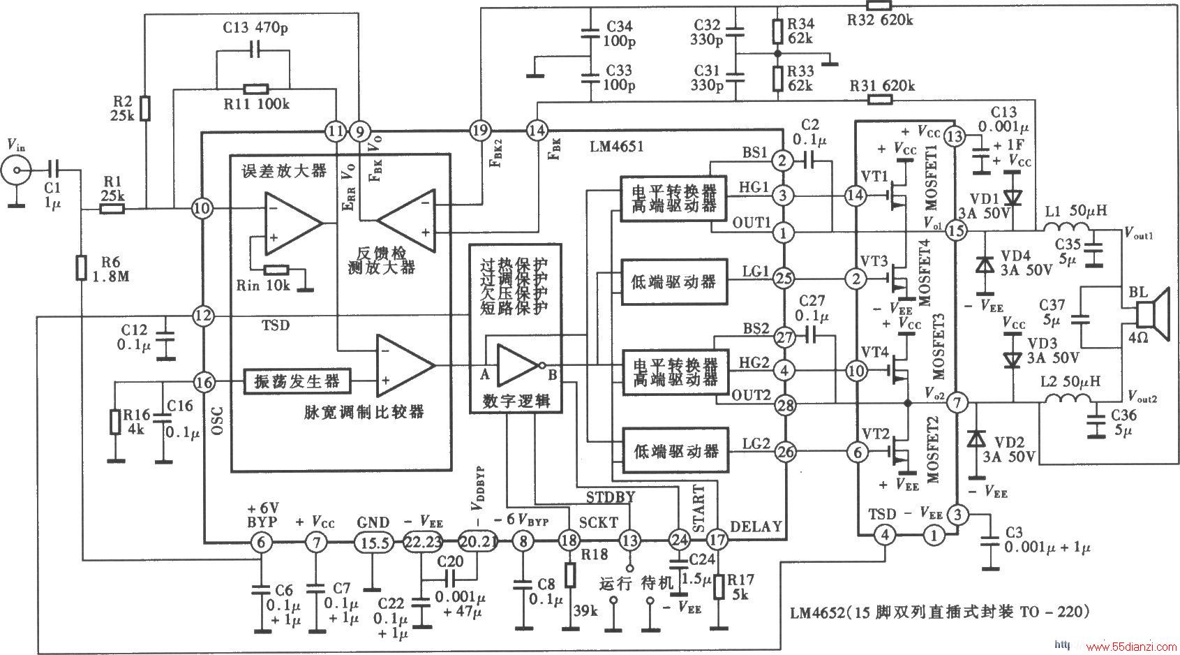 LM4651/LM4652D170WƵŵ·