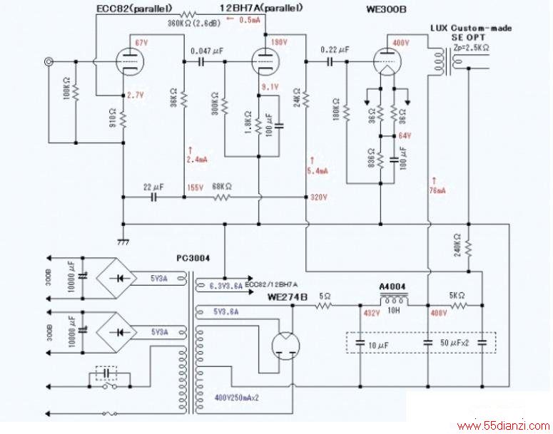 ECC82 12BH7 WE300BܹɵĹŵ·