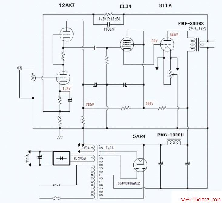 12AX7 EL34 811AܹɵĹŵ·
