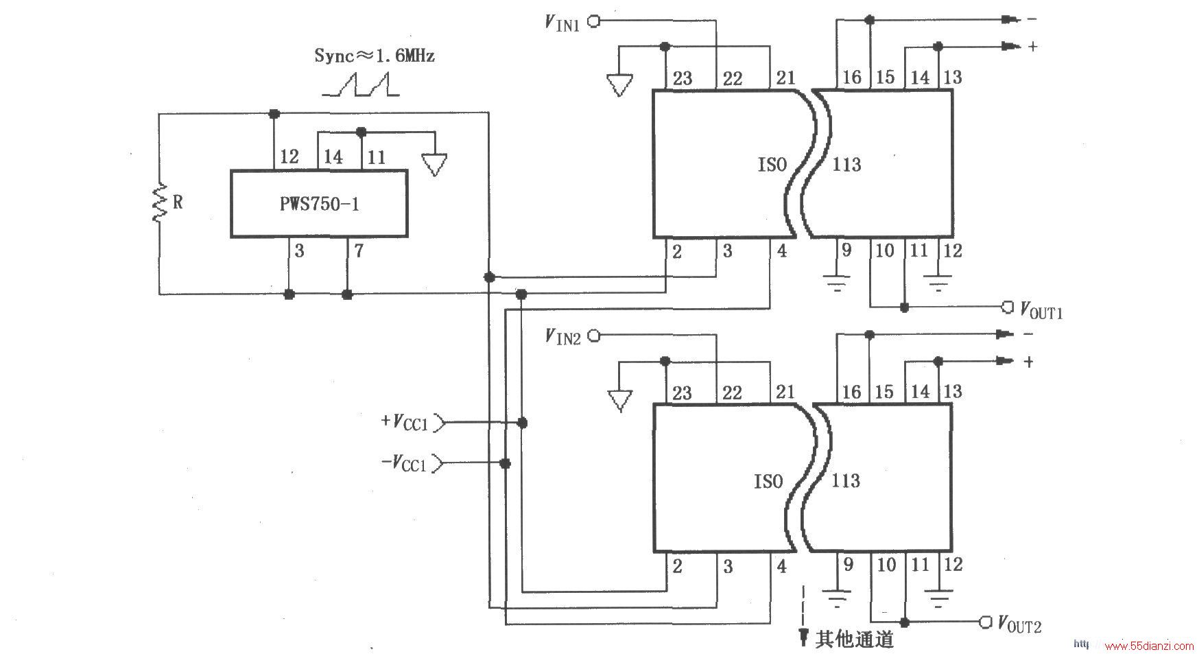 ISO113PWS750-1ɵĶͨͬ·