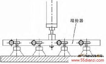 手部板料抓取装置简图 手部板料抓取装置简图