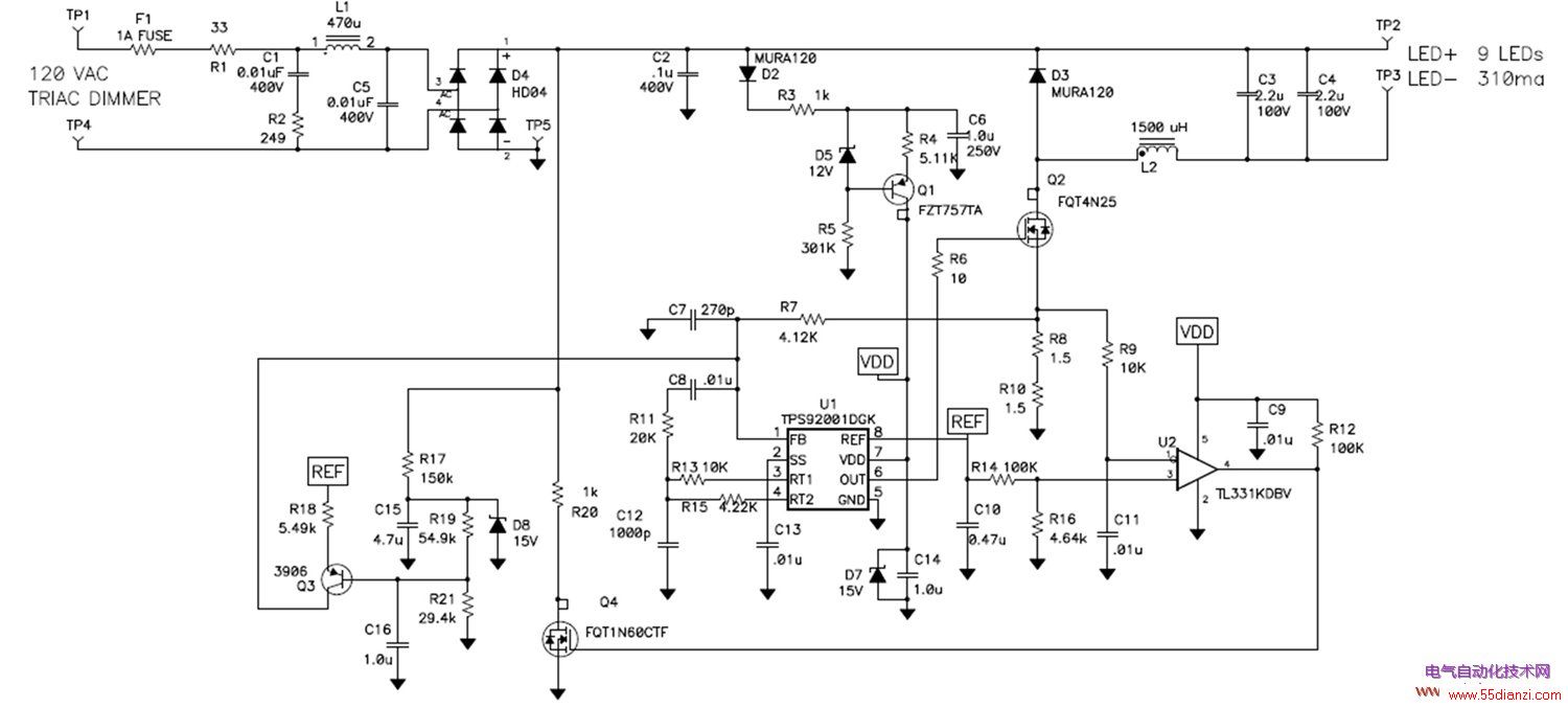 ͼ 2 ѹʵһ򵥵LED