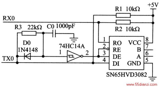 ʱRS-485ӿڵ·ͼ