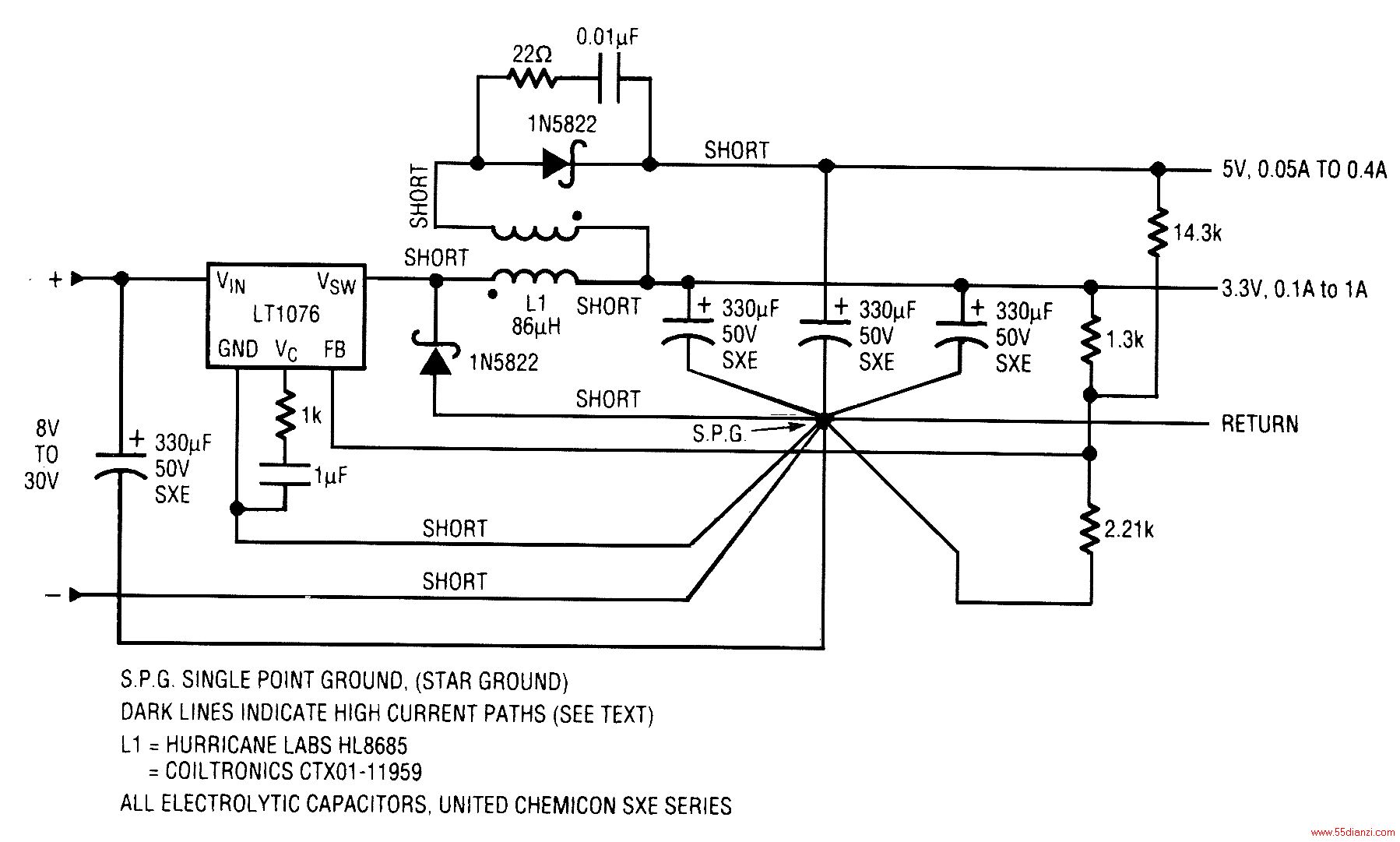 ѹķΧǴ8V30V3.3VصķΧ0.1A1A5VĸطΧ0.05A5Aõ·޸µұ·ڰ໥ڵеĸغ·£3.3V3.25Vת3.27Vͬ£5V4.81Vת5.19V