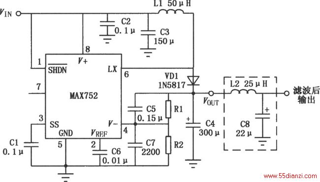 MAX752ѹDC-DC任ĵӦõ·ͼ